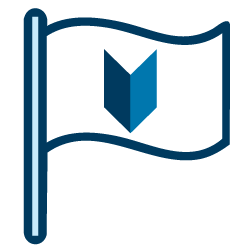flag with MRU logo on it