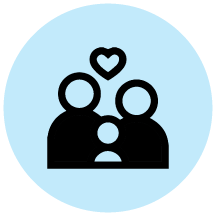 two parents with child in between