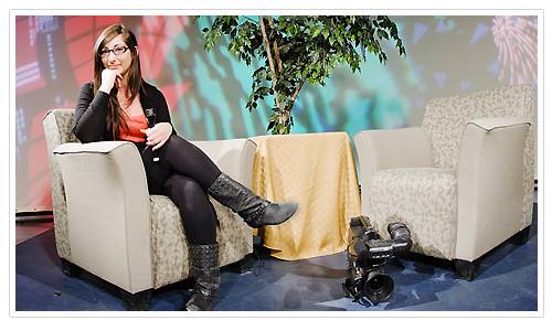 mariam kadri in broadcast studio