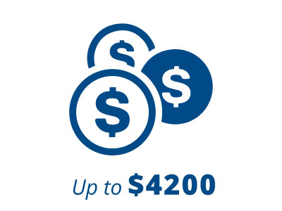 Up to $4200 