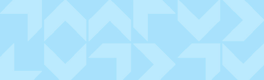 A pattern of arrow-like chevrons pointing in every which direction. The background is a pale blue and the chevrons are an even lighter blue.