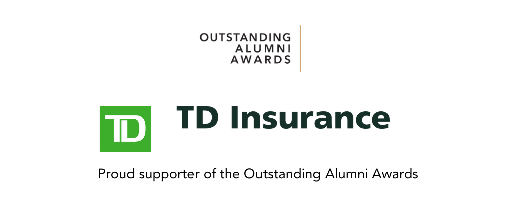TD Insurance Logo. Proud supporter of the Outstanding Alumni Awards