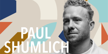 Paul Shumlich and a variety of coloured shapes.