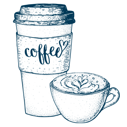 Sketch of a cup of coffee.
