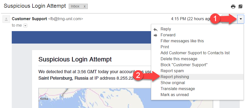 ITS Report Phishing
