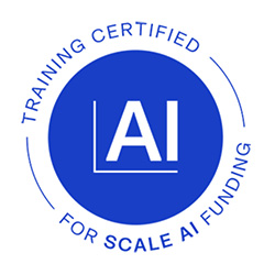 Training Certified for ScaleAI Funding seal