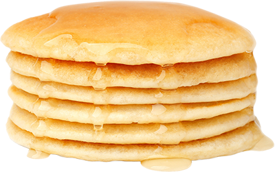 A stack of pancakes.