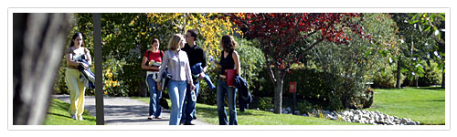 group of students walking