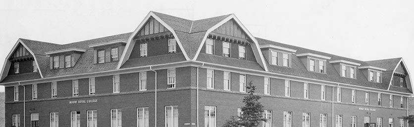 A historical image of Mount Royal College's first campus