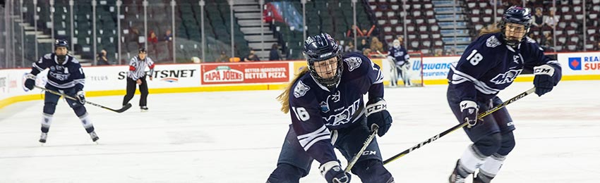 The Cougars Women's Hockey Team playing during during Crowchild Classic 2019
