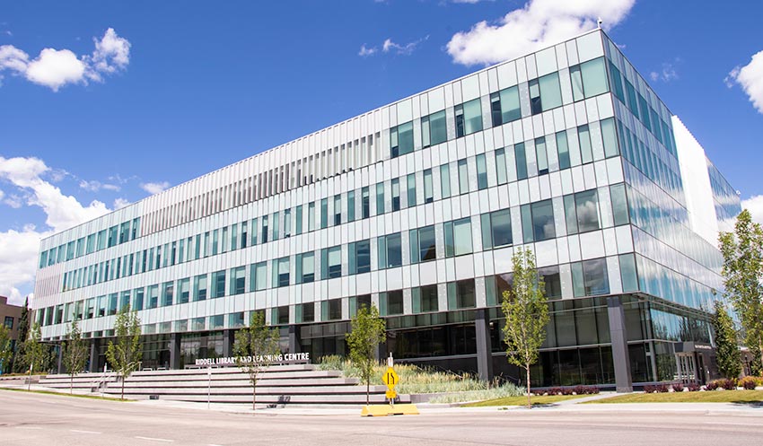 Photo of the exterior of the Riddell Library and Learning Centre