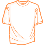 wear an orange shirt 