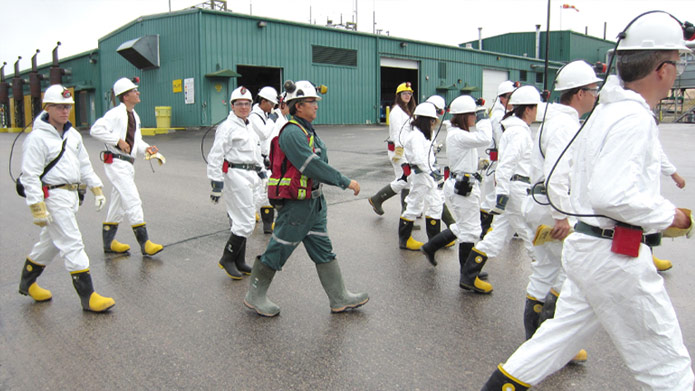 Students and faculty from Mount Royal University visiting the McArthur River uranium mine in Saskatchewan.