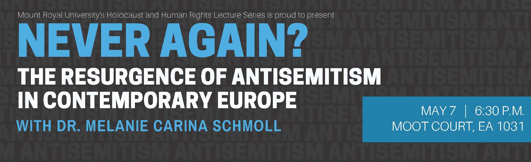 Arts Holocaust Lecture Series-Never Again