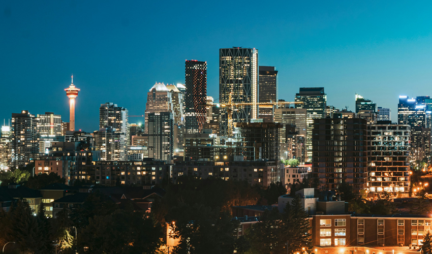Calgary and Rocky Mountains.