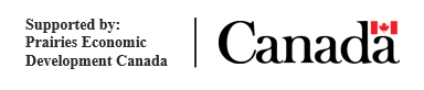 Government of Canada logo with the statement 'Supported by Prairies Economic Development Canada'
