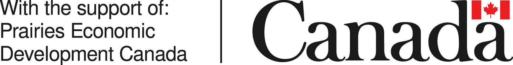Government of Canada logo with the statement 'Supported by Prairies Economic Development Canada'