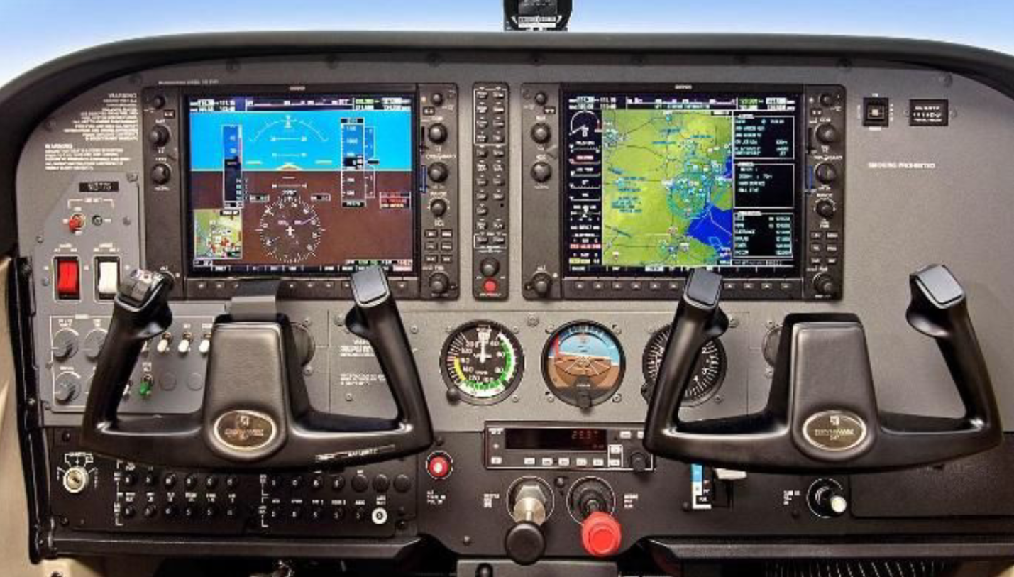 Controls of a Garmin G1000