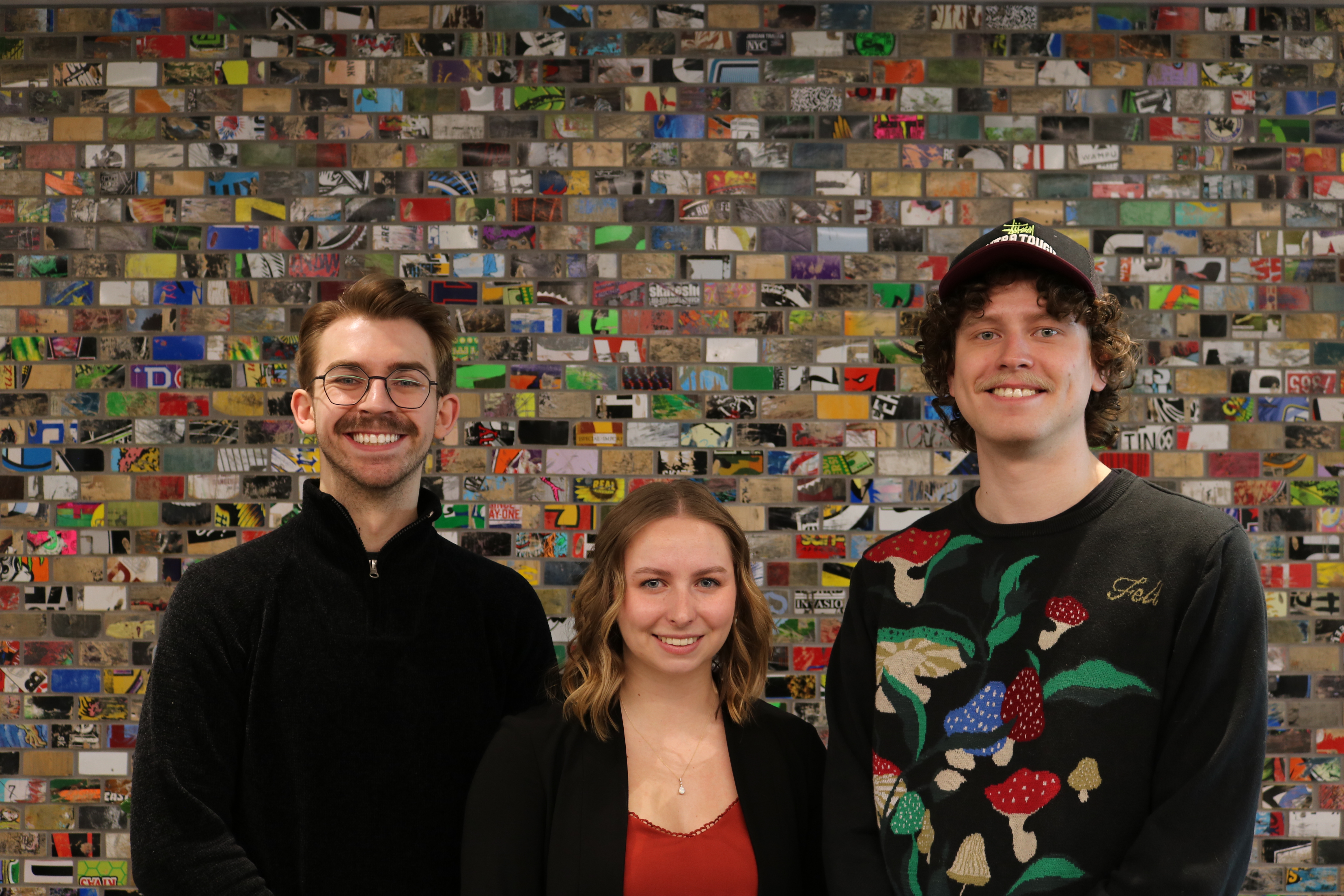 left to right: Kobe Tulloch, Julie Patton, Connor Balsillie