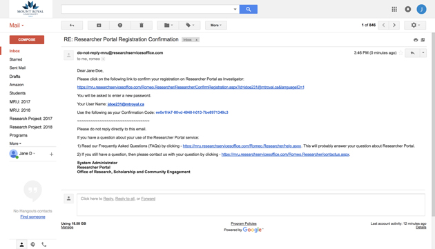 EmailConfirmation_ROMEO_Research