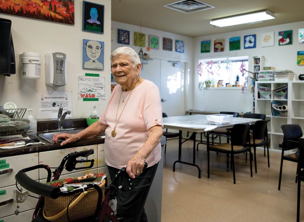 Photo of Wendy Martin in a common area of Garrison Green