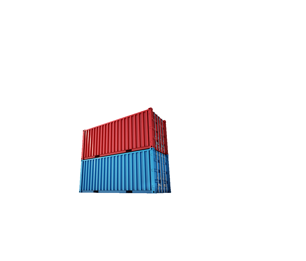 A pair of stacked shipping containers.