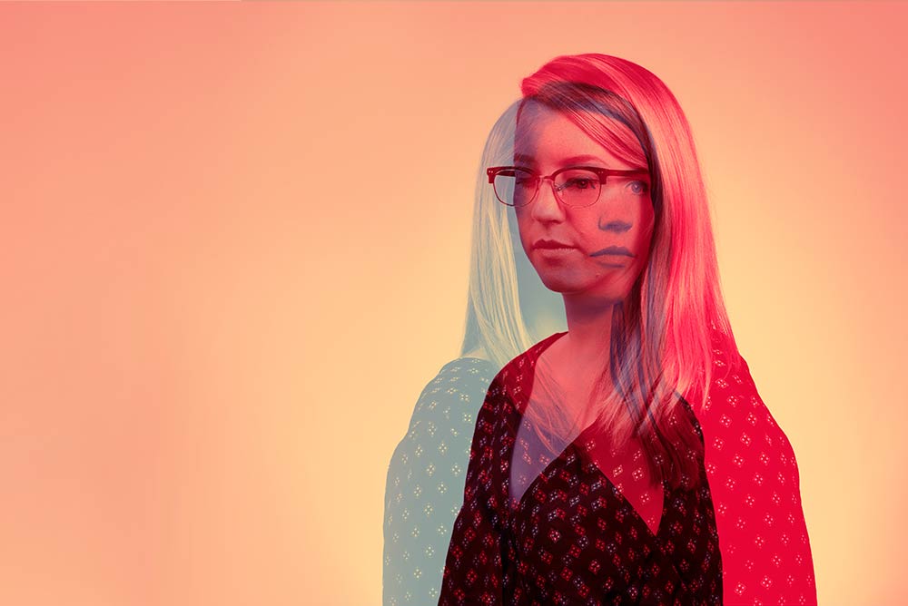 Dual exposure photo of alumna and business owner Aislinn Grant