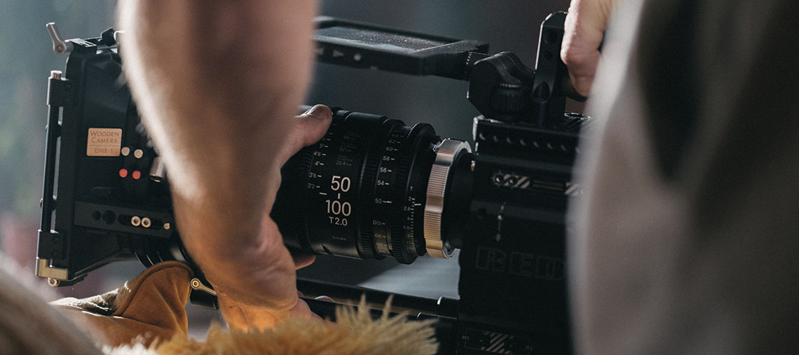 Photo of a professional film camera.