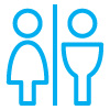 Icon of a person wearing a dress and a person wearing a pants