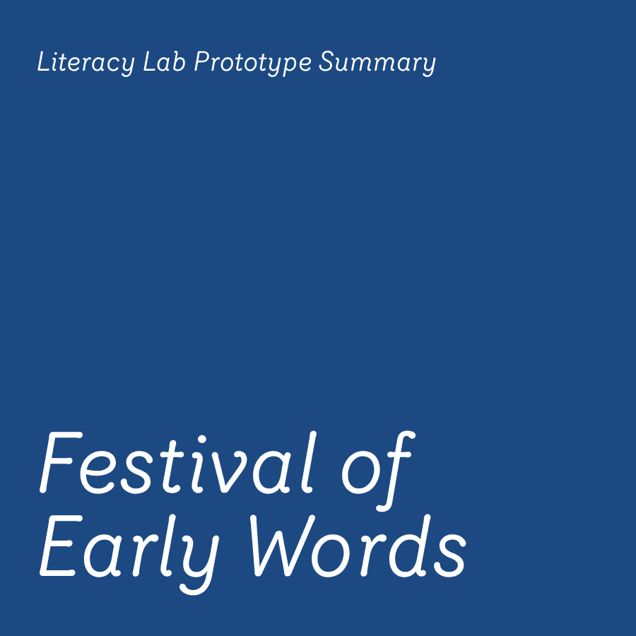 Festival of Early Words