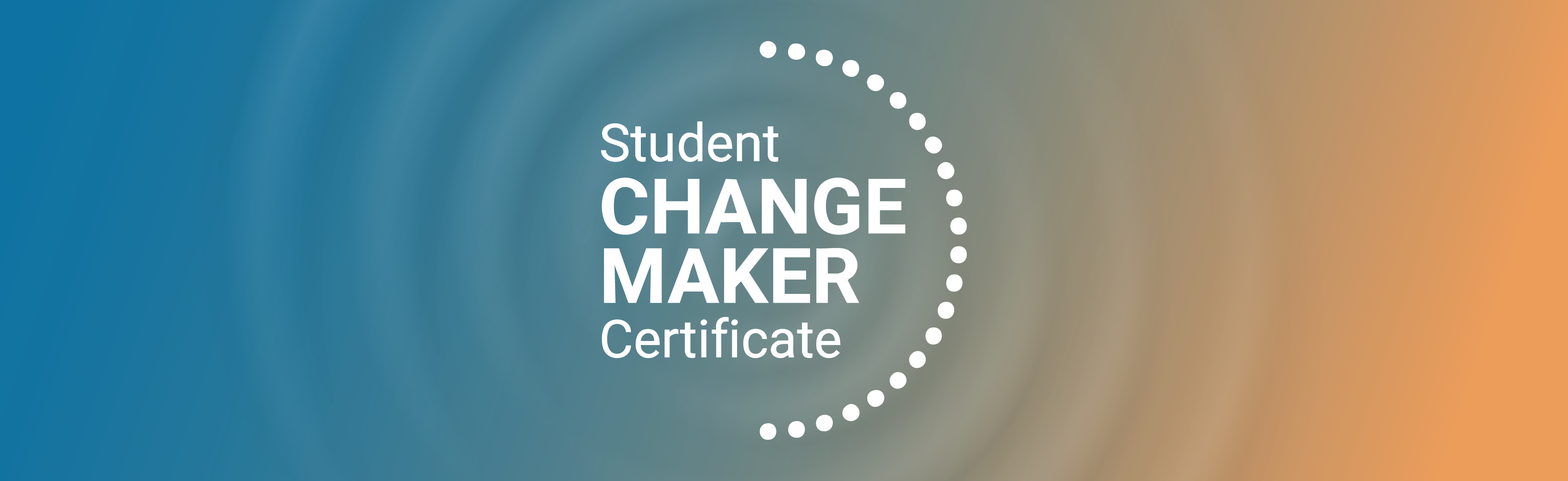 Student Changemaker Certificate Banner